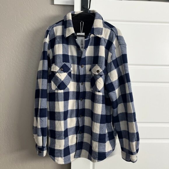 Other - NWT | Men's Flannel Sherpa Lined Shirt Jacket